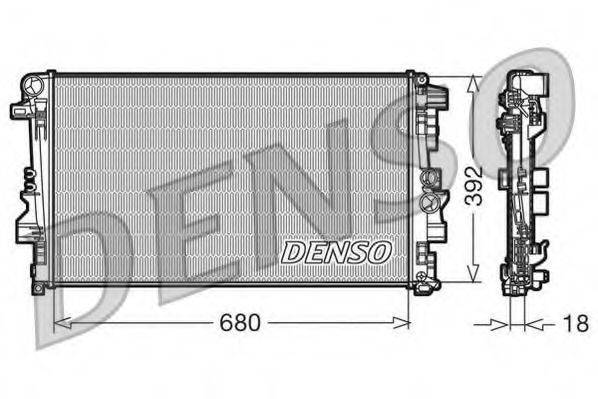 DENSO DRM17012 Радіатор, охолодження двигуна