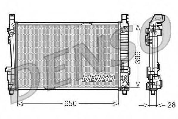 Радіатор, охолодження двигуна DENSO DRM17013
