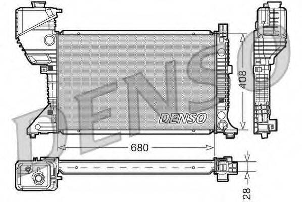 Радіатор, охолодження двигуна DENSO DRM17015