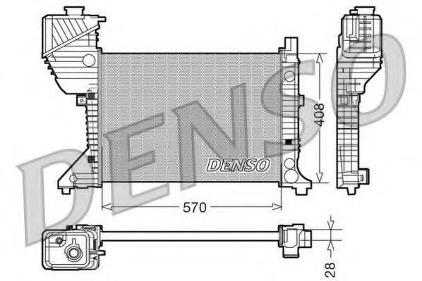 Радіатор, охолодження двигуна DENSO DRM17016