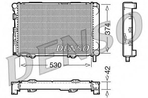 Радиатор, охлаждение двигателя DENSO DRM17025