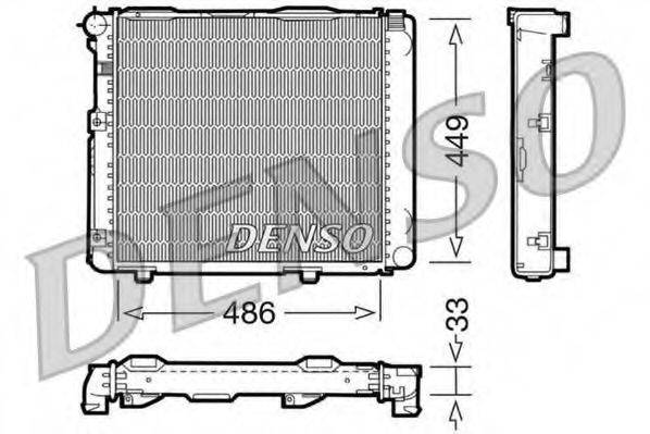 Радіатор, охолодження двигуна DENSO DRM17068
