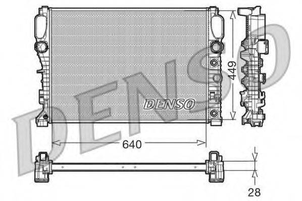 Радиатор, охлаждение двигателя DENSO DRM17091
