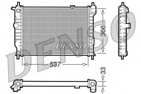 Радіатор, охолодження двигуна DENSO DRM20010