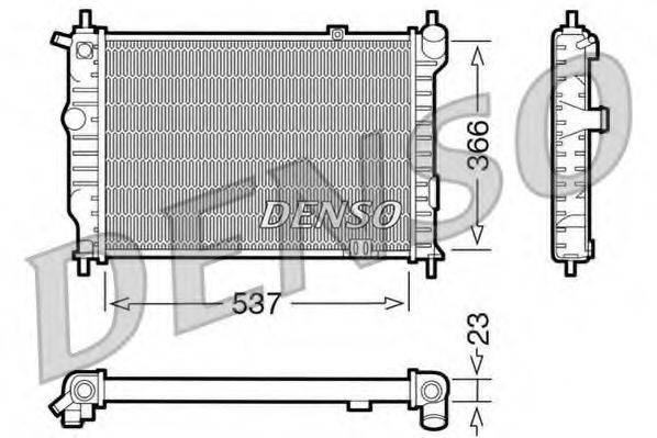 Радіатор, охолодження двигуна DENSO DRM20011