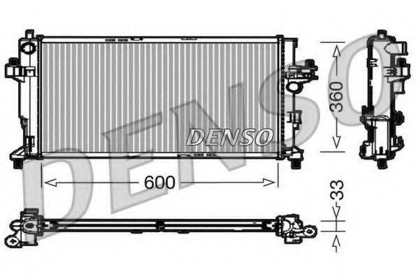 Радіатор, охолодження двигуна DENSO DRM20039