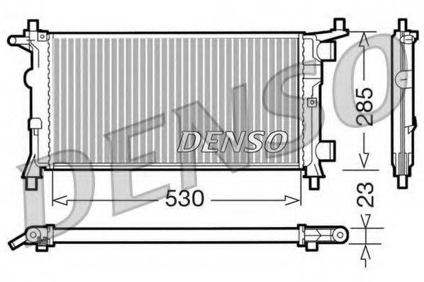 Радиатор, охлаждение двигателя DENSO DRM20041