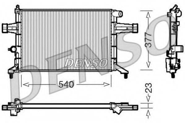 Радіатор, охолодження двигуна DENSO DRM20082