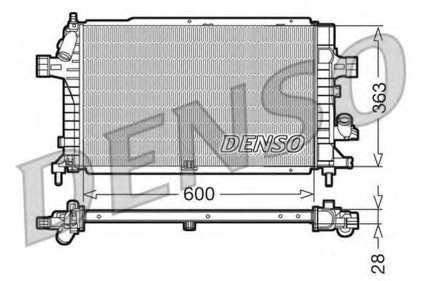 Радіатор, охолодження двигуна DENSO DRM20102