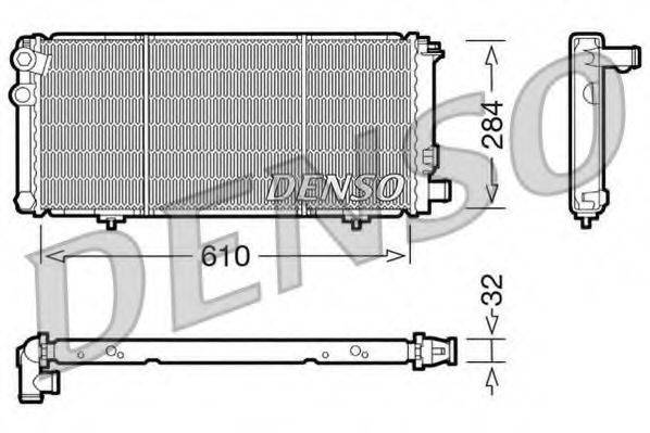 Радиатор, охлаждение двигателя DENSO DRM21010