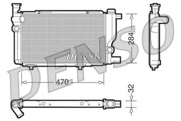 Радиатор, охлаждение двигателя DENSO DRM21013