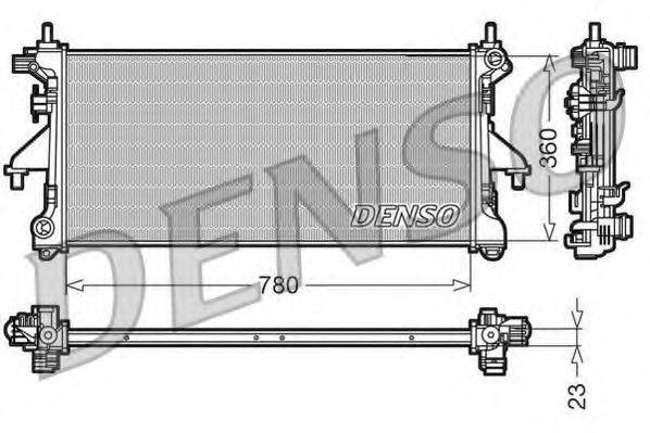 Радіатор, охолодження двигуна DENSO DRM21100
