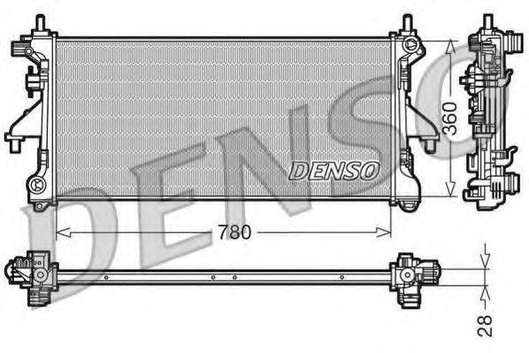 Радіатор, охолодження двигуна DENSO DRM21101