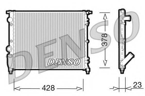 Радиатор, охлаждение двигателя DENSO DRM23001