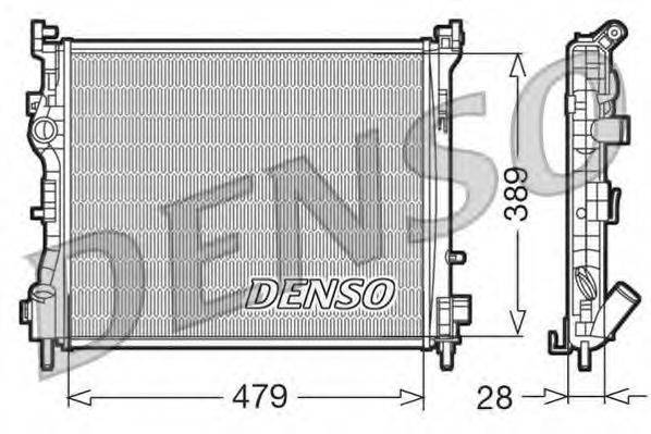 Радіатор, охолодження двигуна DENSO DRM23016
