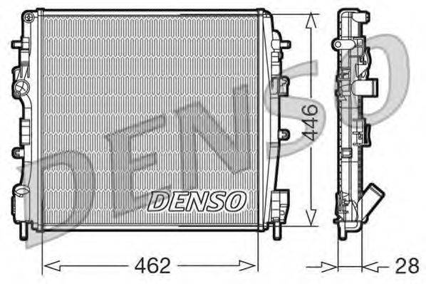 Радіатор, охолодження двигуна DENSO DRM23018