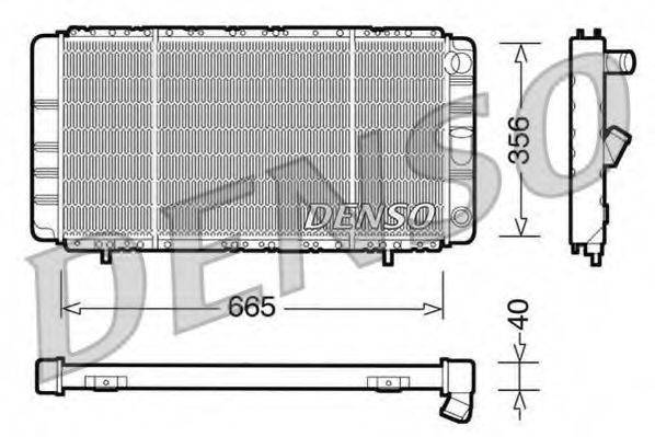 Радіатор, охолодження двигуна DENSO DRM23021