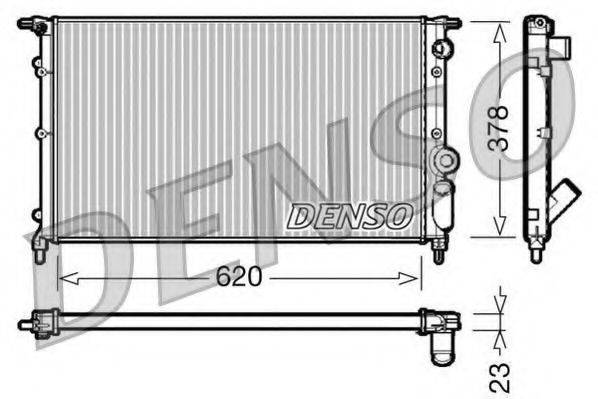 Радиатор, охлаждение двигателя DENSO DRM23022