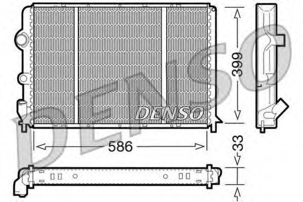 Радіатор, охолодження двигуна DENSO DRM23050