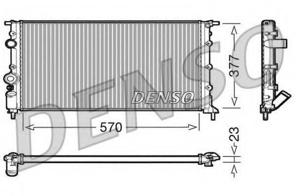 Радіатор, охолодження двигуна DENSO DRM23054