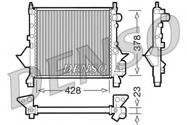 Радіатор, охолодження двигуна DENSO DRM23080