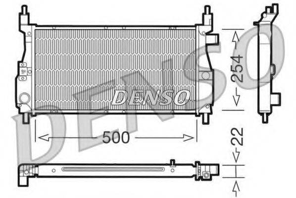Радіатор, охолодження двигуна DENSO DRM24003