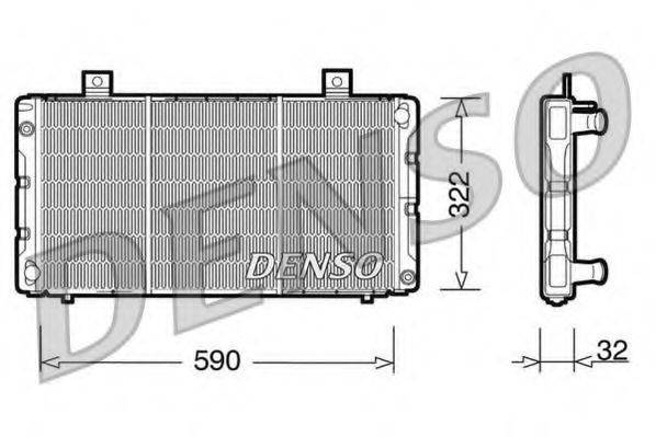 DENSO DRM25003 Радиатор, охлаждение двигателя