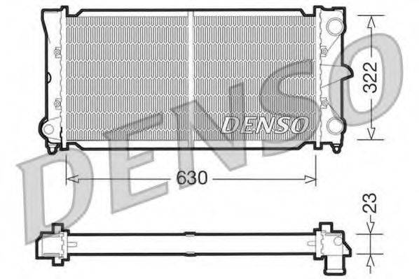 Радіатор, охолодження двигуна DENSO DRM32025