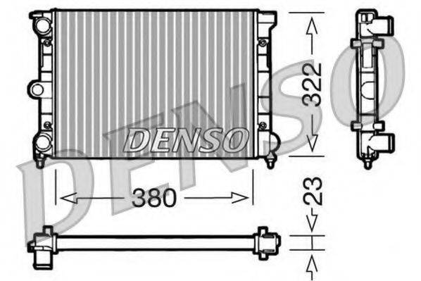 Радіатор, охолодження двигуна DENSO DRM32032