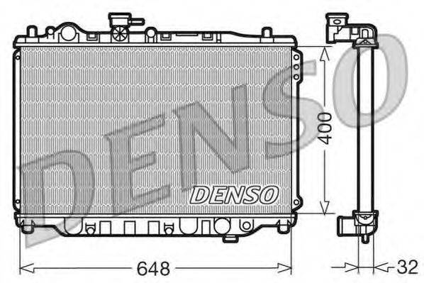 Радіатор, охолодження двигуна DENSO DRM44007