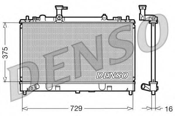 Радиатор, охлаждение двигателя DENSO DRM44011