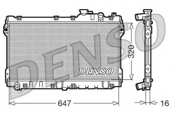 Радіатор, охолодження двигуна DENSO DRM44015