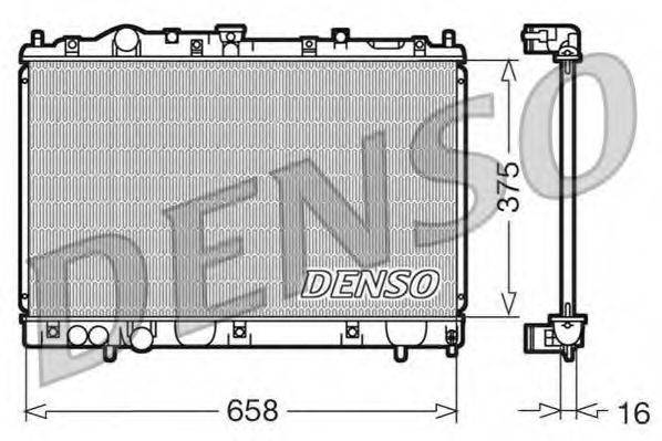 Радіатор, охолодження двигуна DENSO DRM45004