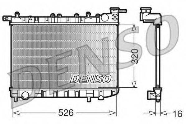 DENSO DRM46015 Радиатор, охлаждение двигателя