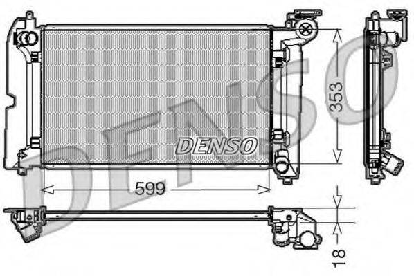 Радіатор, охолодження двигуна DENSO DRM50010