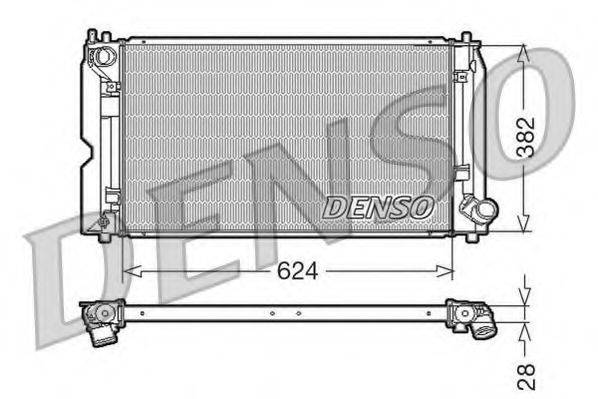 Радиатор, охлаждение двигателя DENSO DRM50012