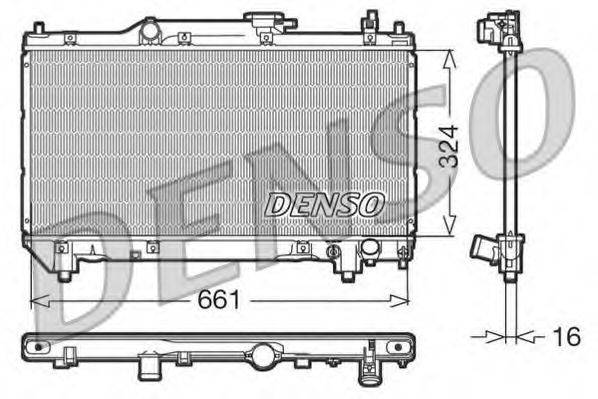 Радіатор, охолодження двигуна DENSO DRM50015