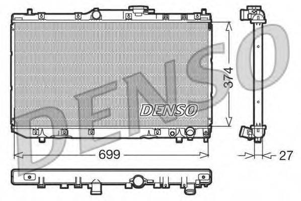 Радіатор, охолодження двигуна DENSO DRM50016