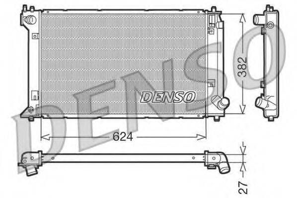 Радіатор, охолодження двигуна DENSO DRM50019