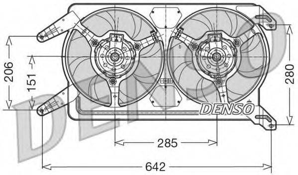 Вентилятор, охлаждение двигателя DENSO DER01012