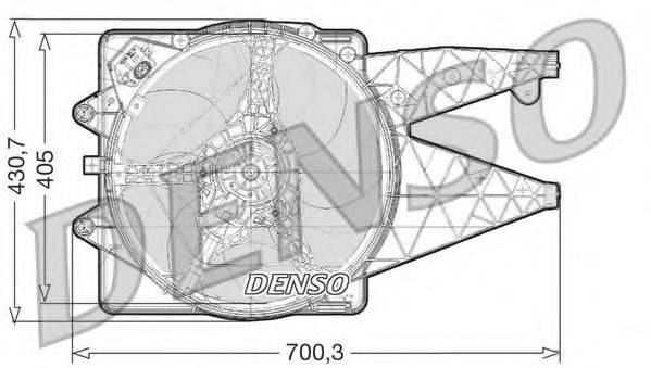 Вентилятор, охолодження двигуна DENSO DER01021