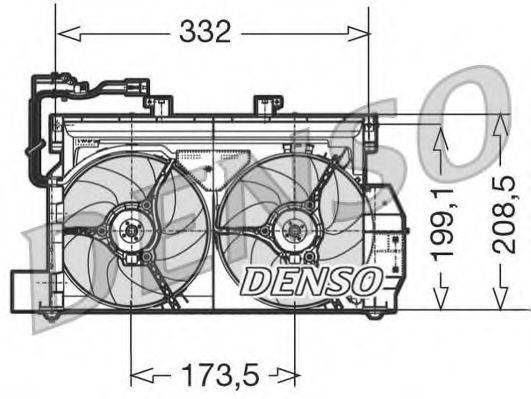 DENSO DER07001 Вентилятор, охлаждение двигателя