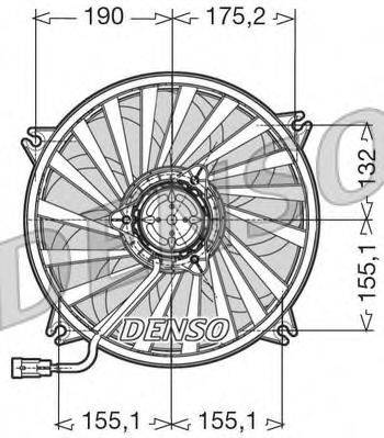 Вентилятор, охолодження двигуна DENSO DER07005