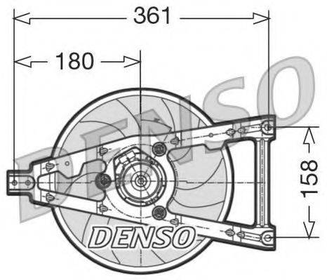 Вентилятор, охолодження двигуна DENSO DER09011