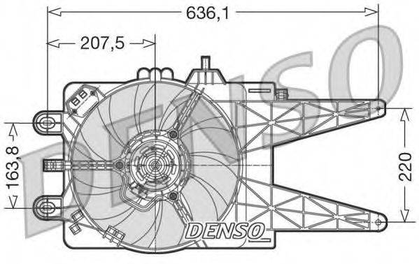 Вентилятор, охолодження двигуна DENSO DER09015