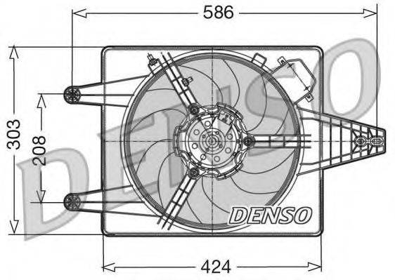 Вентилятор, охлаждение двигателя DENSO DER13010