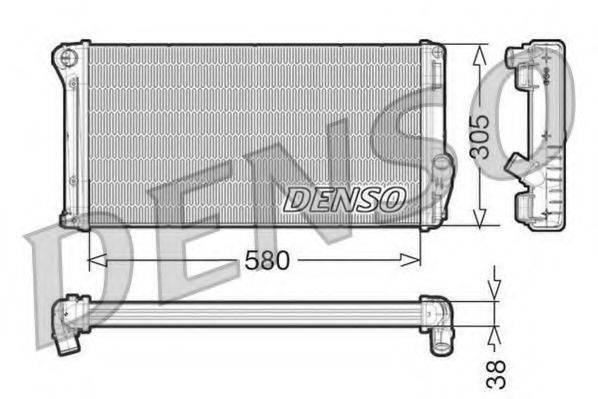 DENSO DRM13020 Радіатор, охолодження двигуна