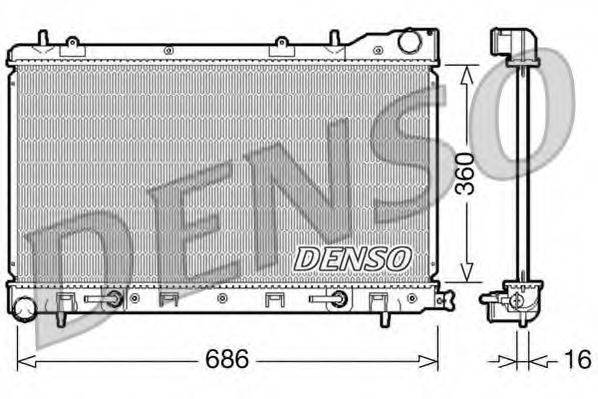 Радіатор, охолодження двигуна DENSO DRM36001