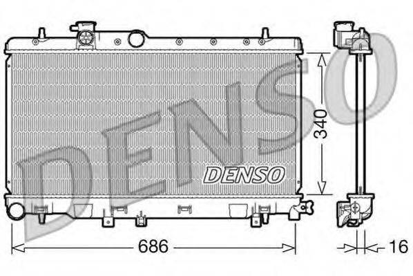 Радіатор, охолодження двигуна DENSO DRM36006