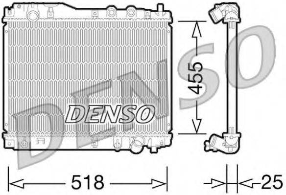 Радиатор, охлаждение двигателя DENSO DRM40027